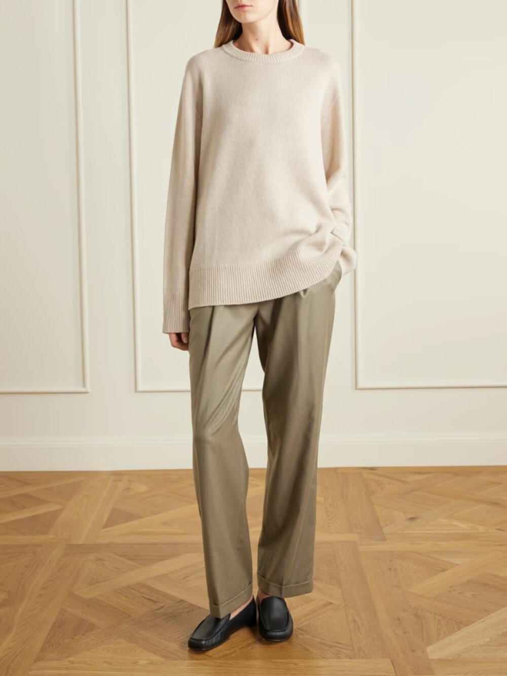 The Row Sibem wool and cashmere sweater in cream
